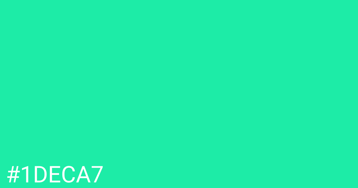Hex color #1deca7 graphic