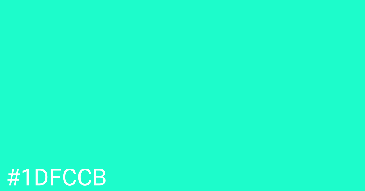 Hex color #1dfccb graphic