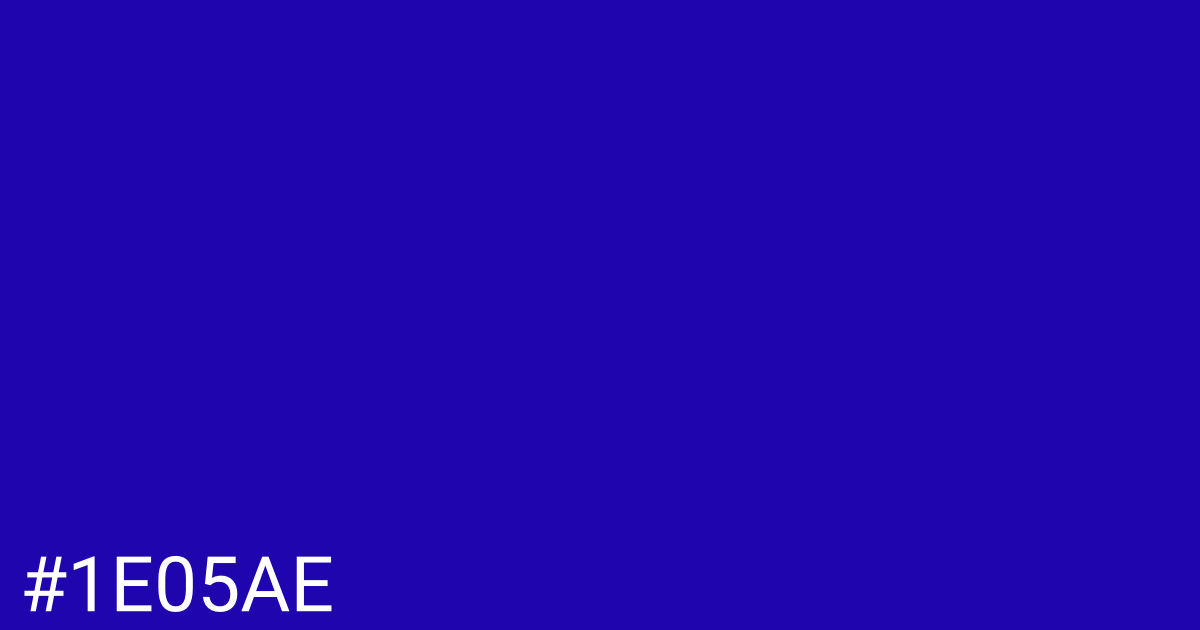 Hex color #1e05ae graphic