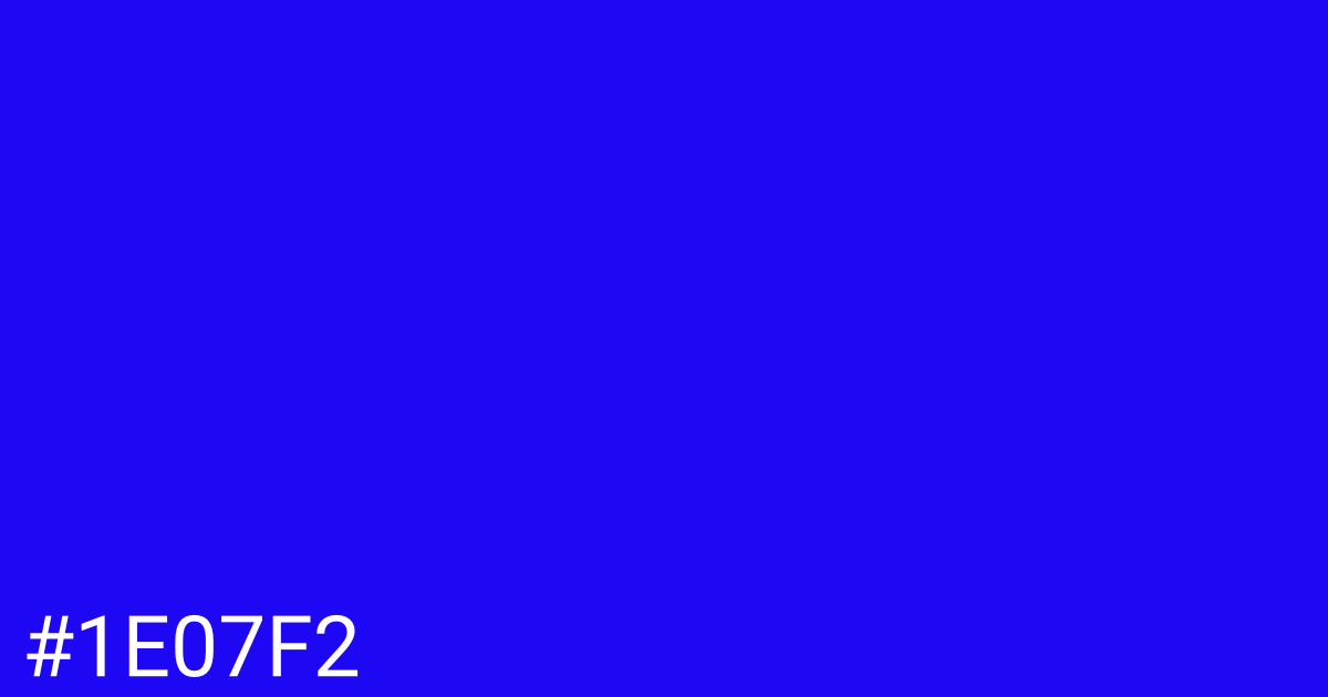 Hex color #1e07f2 graphic