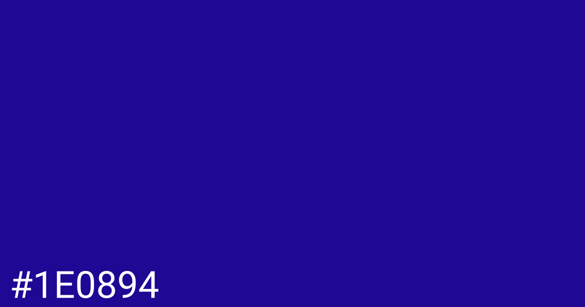 Hex color #1e0894 graphic