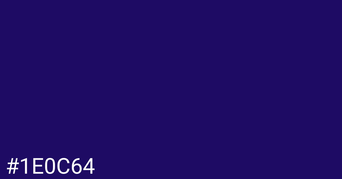 Hex color #1e0c64 graphic