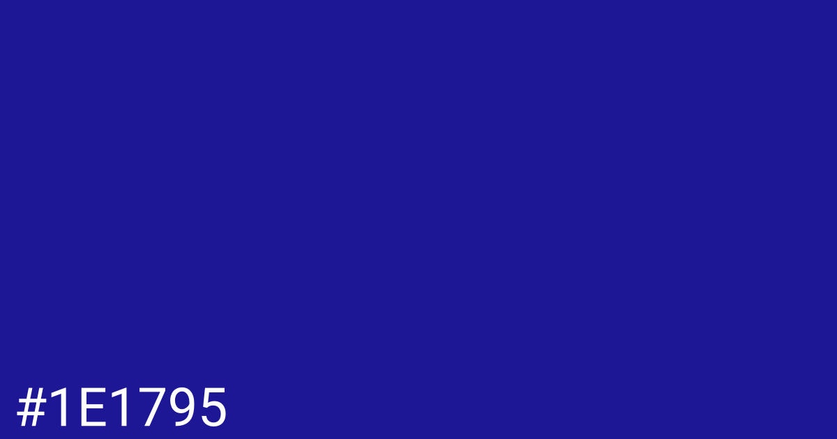 Hex color #1e1795 graphic