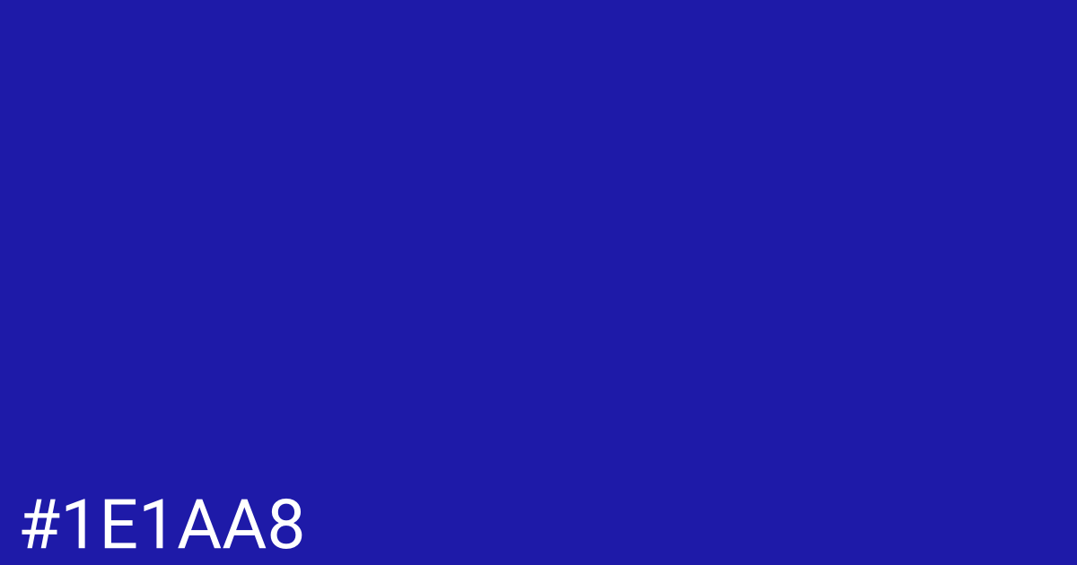 Hex color #1e1aa8 graphic