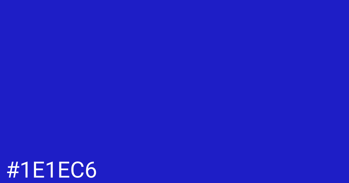 Hex color #1e1ec6 graphic