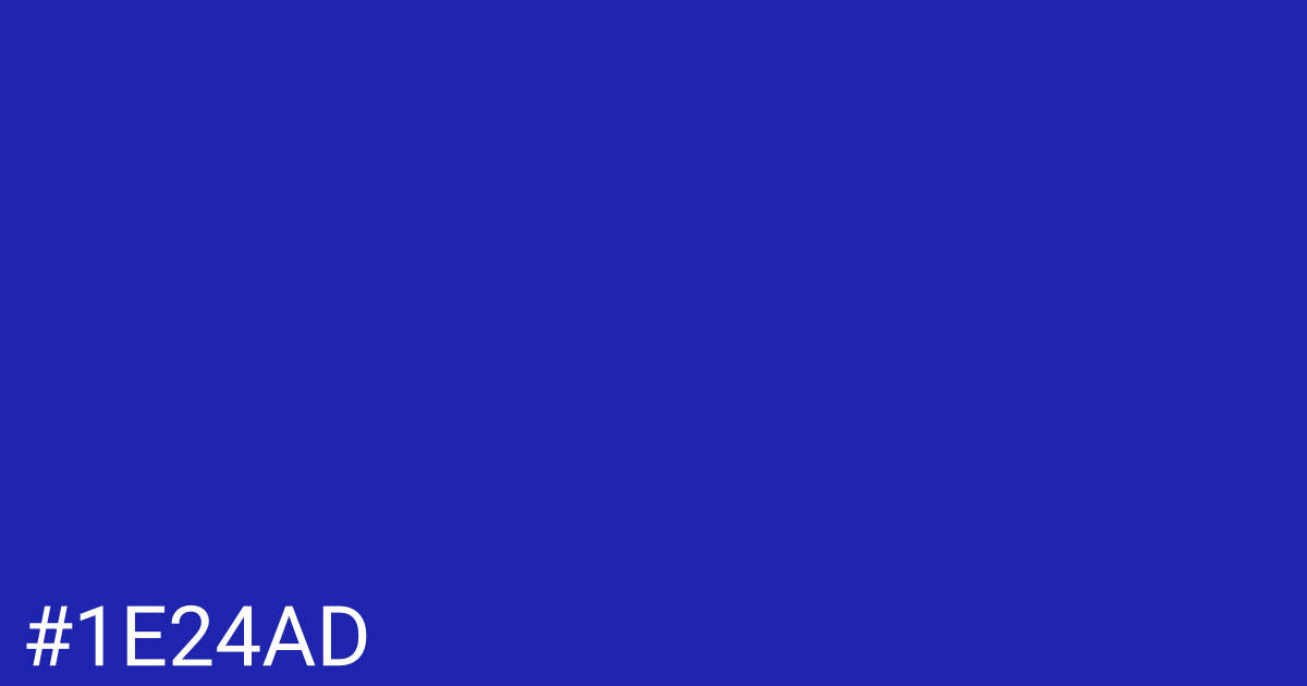 Hex color #1e24ad graphic
