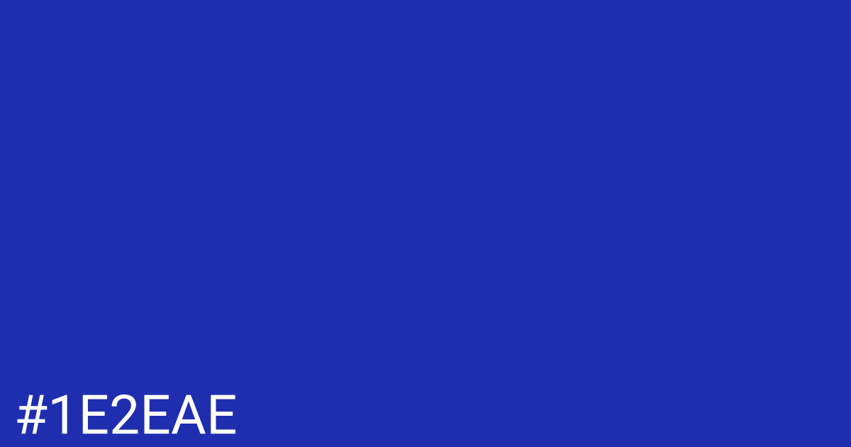 Hex color #1e2eae graphic