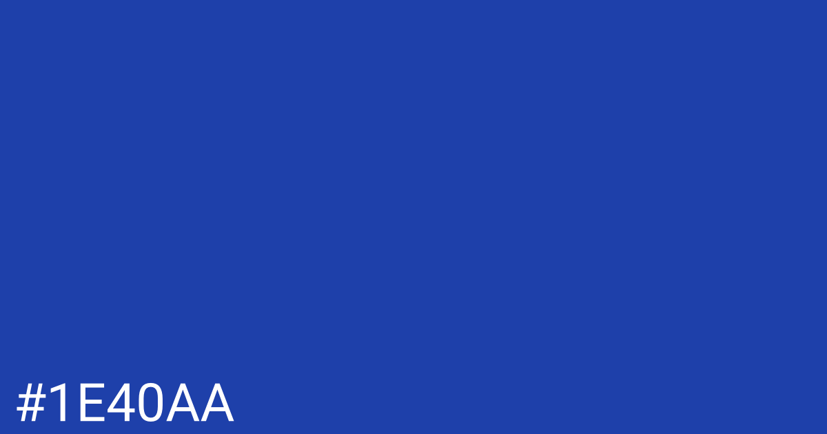Hex color #1e40aa graphic
