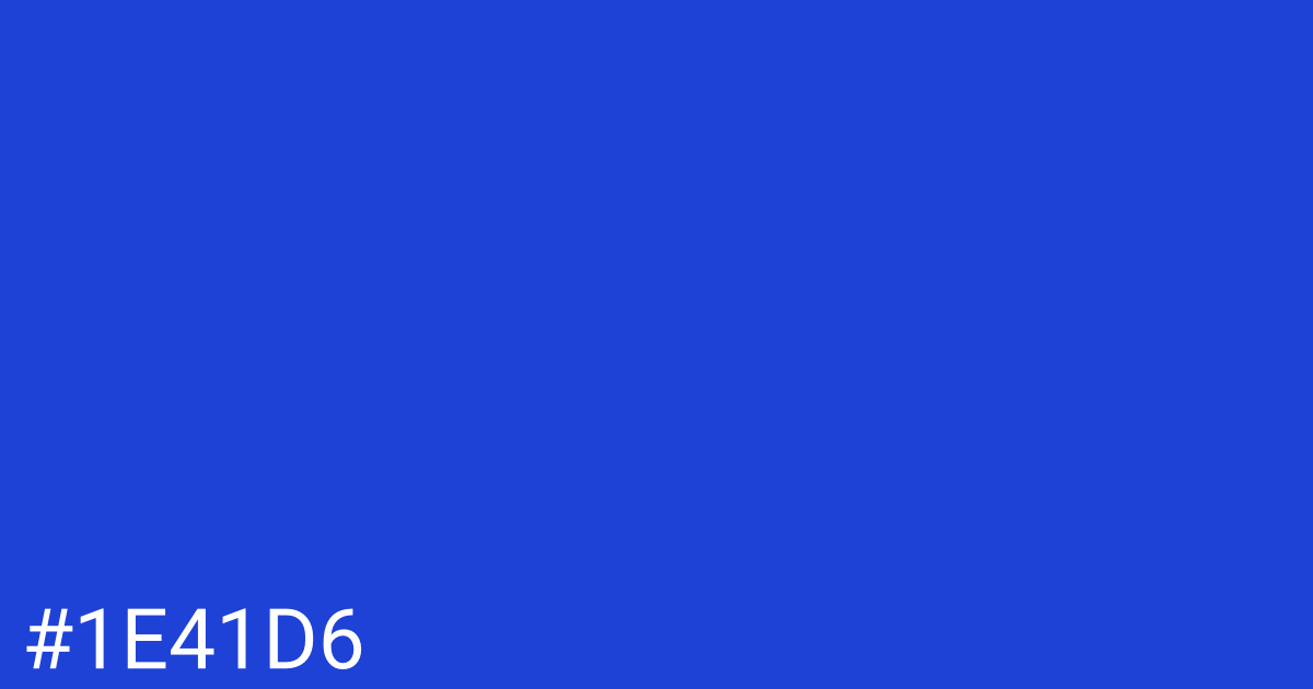 Hex color #1e41d6 graphic