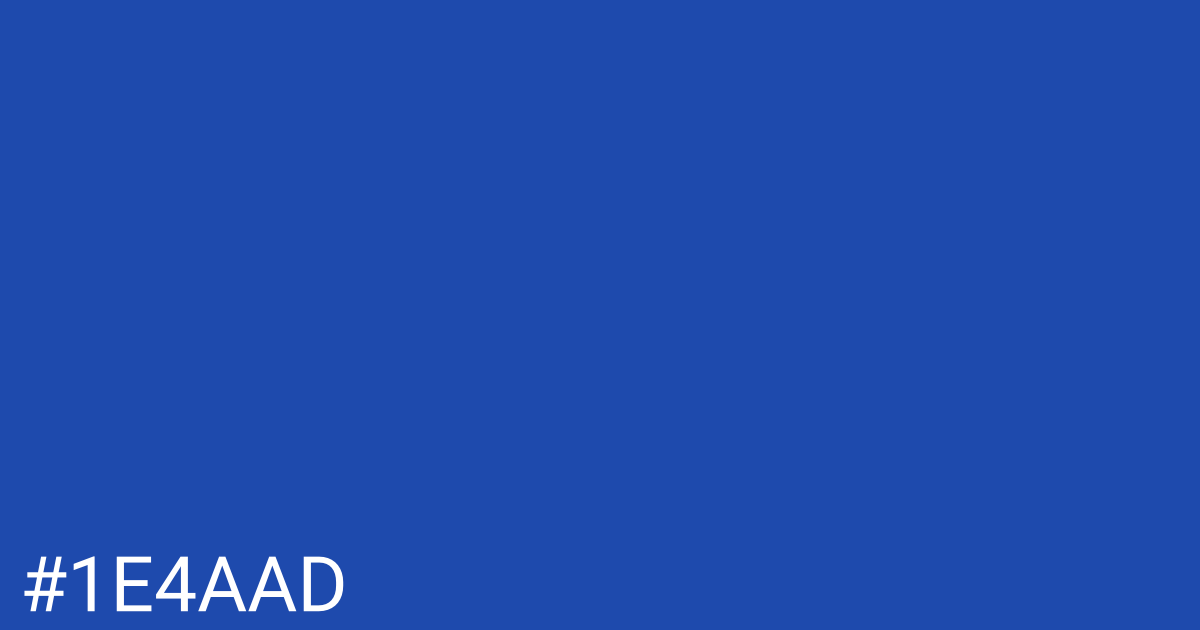 Hex color #1e4aad graphic