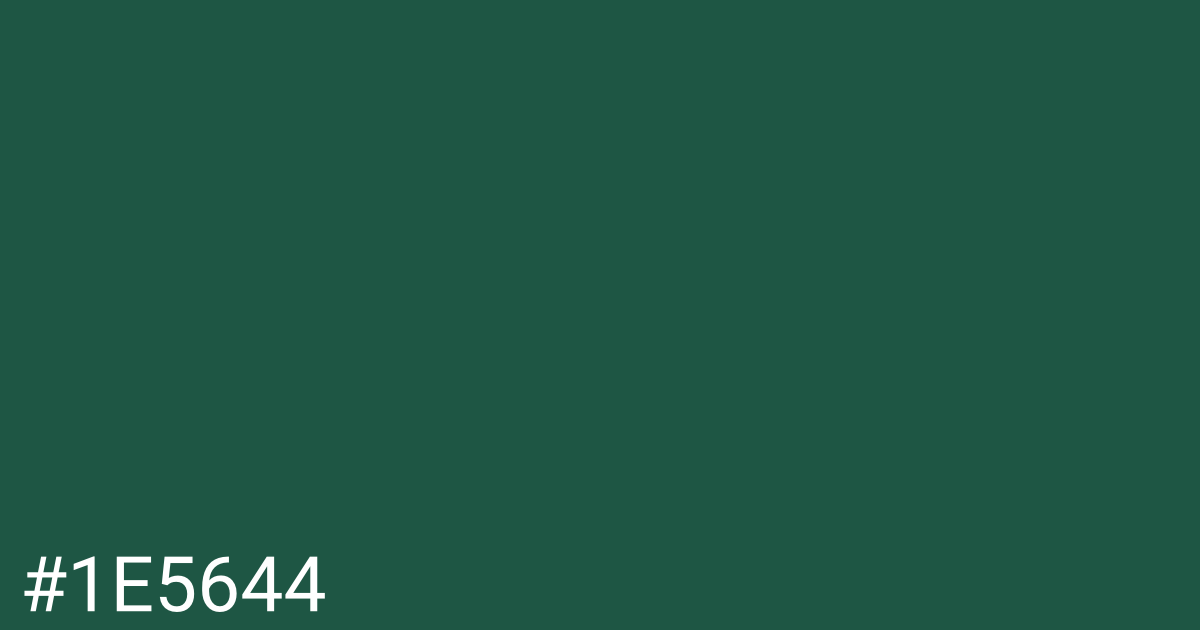 Hex color #1e5644 graphic