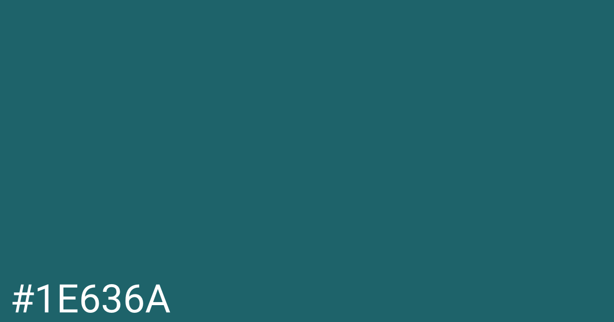 Hex color #1e636a graphic