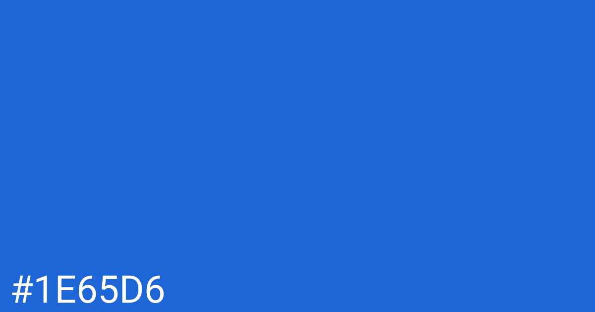 Hex color #1e65d6 graphic