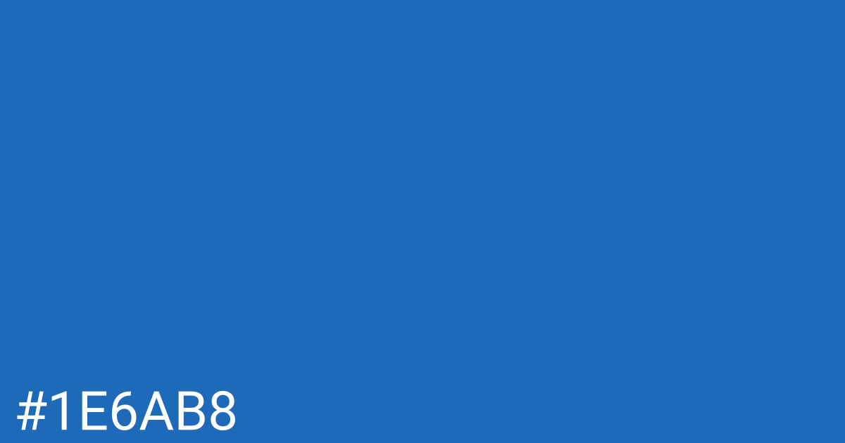 Hex color #1e6ab8 graphic