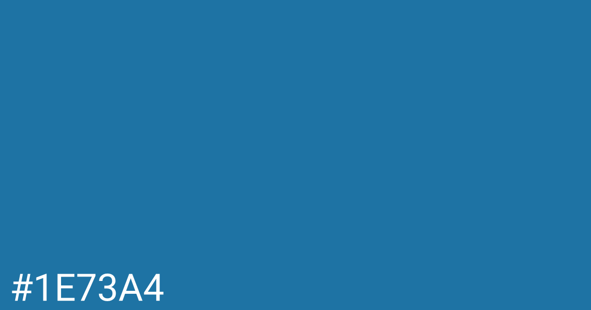 Hex color #1e73a4 graphic