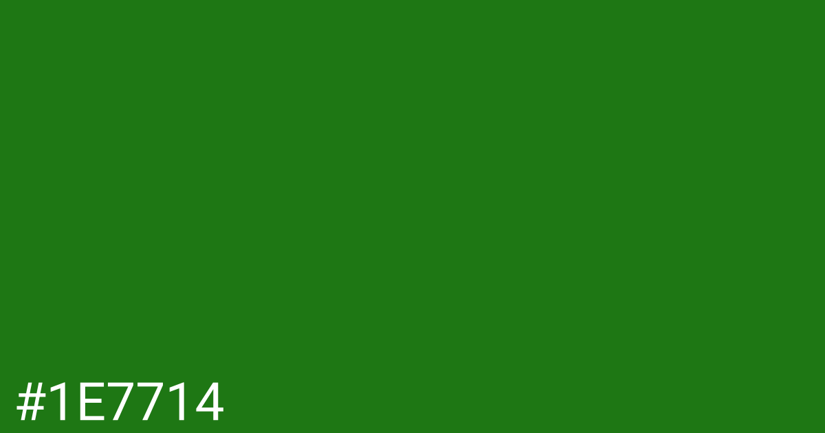 Hex color #1e7714 graphic