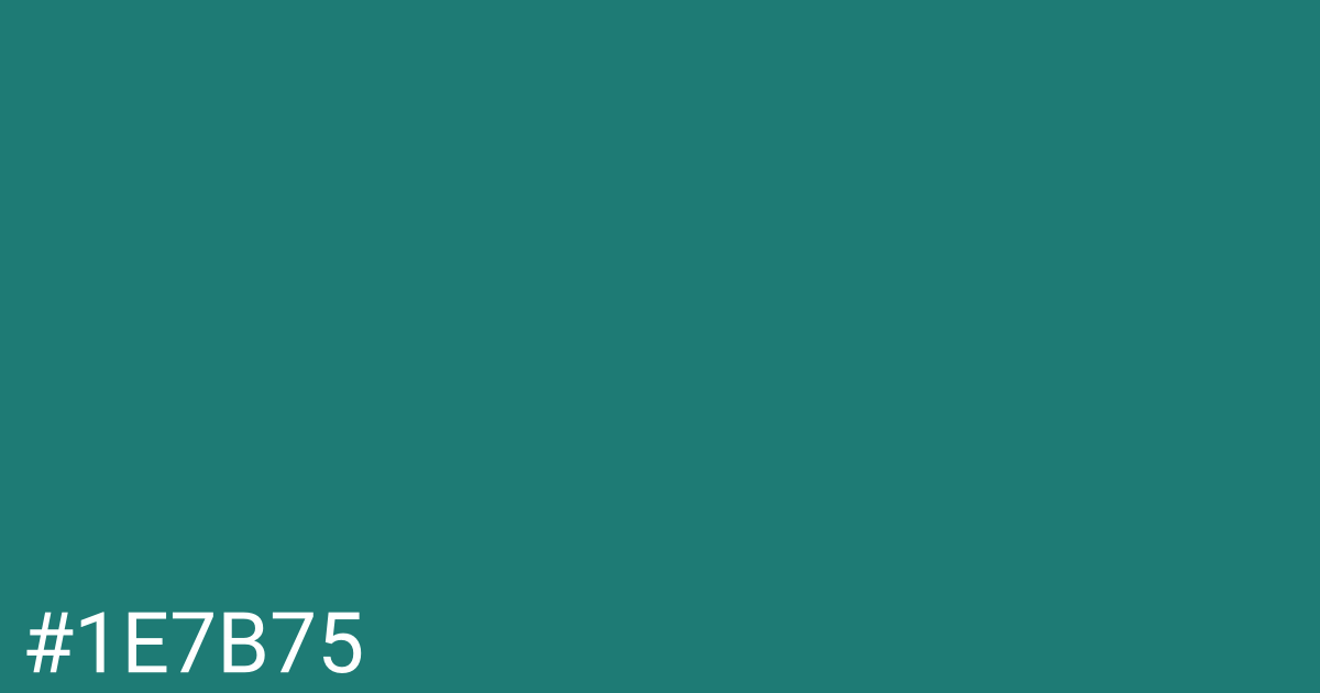 Hex color #1e7b75 graphic