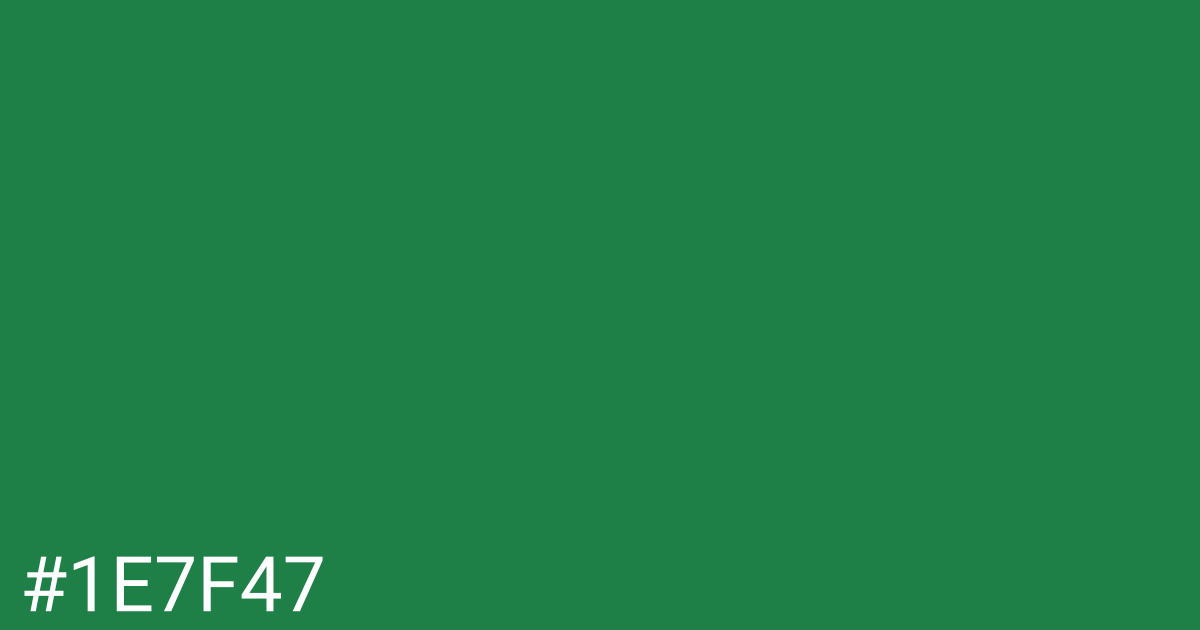 Hex color #1e7f47 graphic