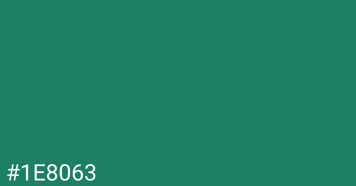 Hex color #1e8063 graphic