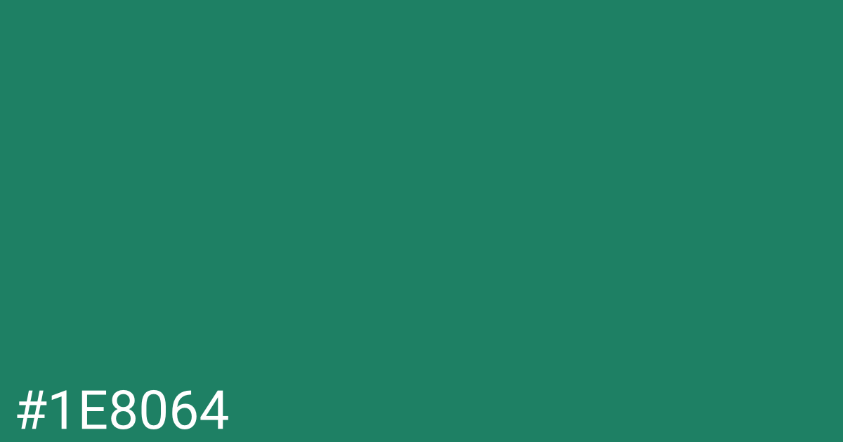 Hex color #1e8064 graphic