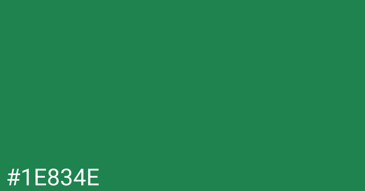 Hex color #1e834e graphic