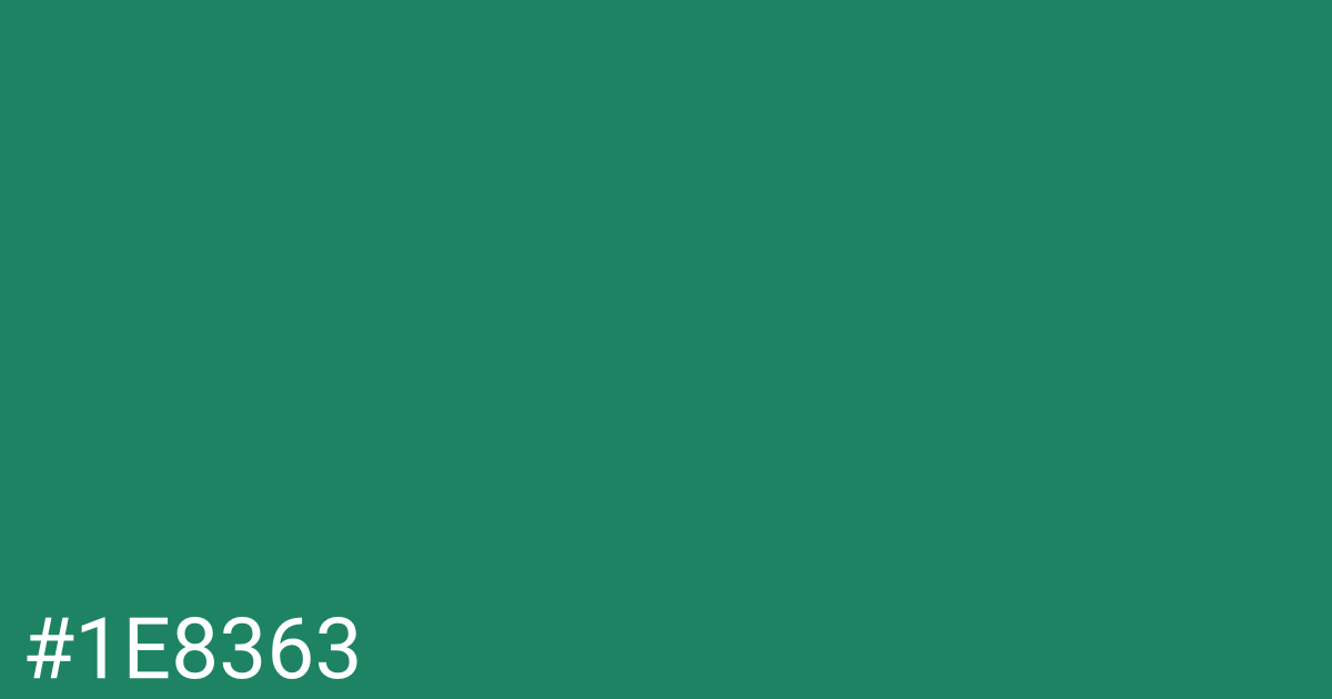 Hex color #1e8363 graphic