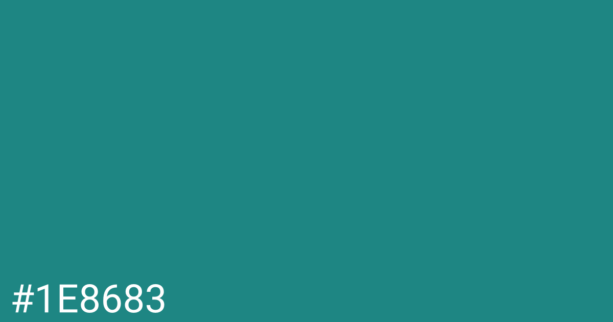 Hex color #1e8683 graphic