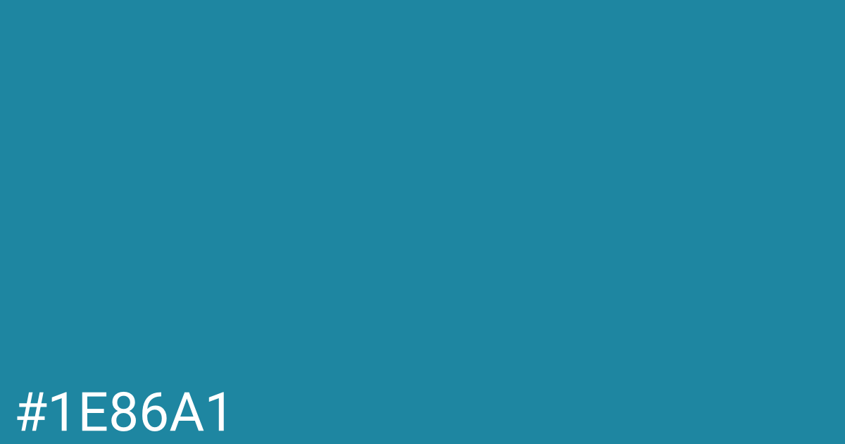 Hex color #1e86a1 graphic