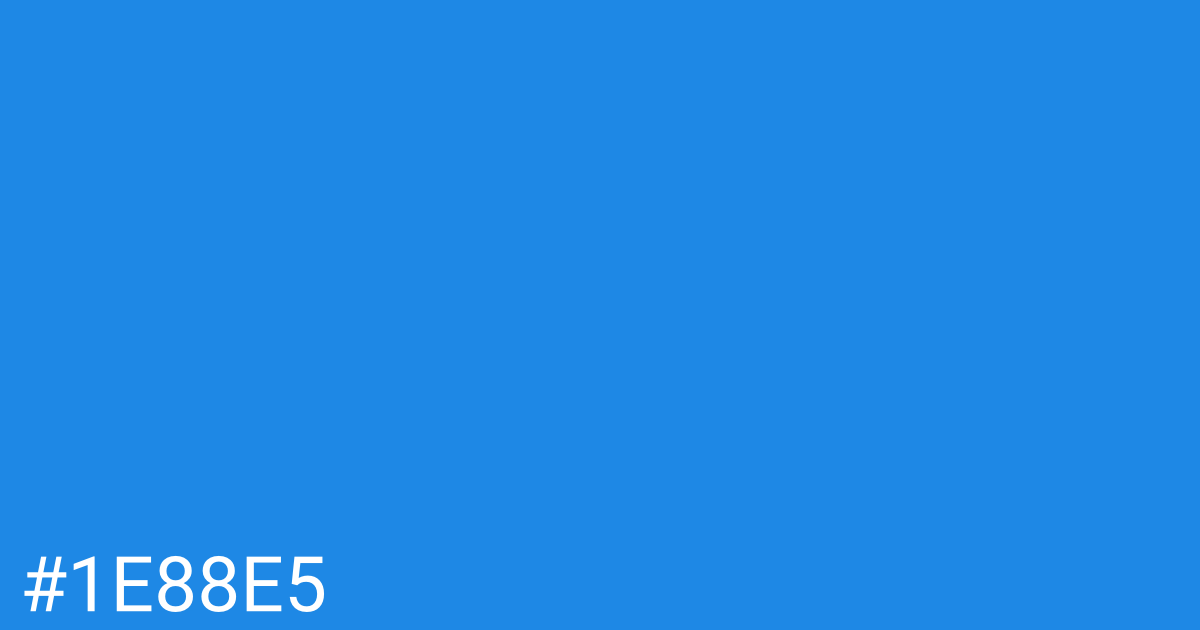 Hex color #1e88e5 graphic