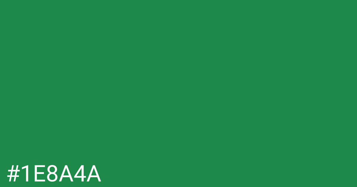 Hex color #1e8a4a graphic