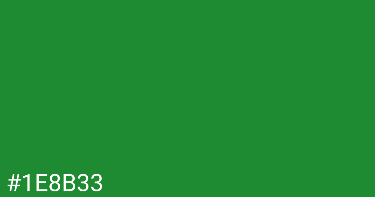 Hex color #1e8b33 graphic