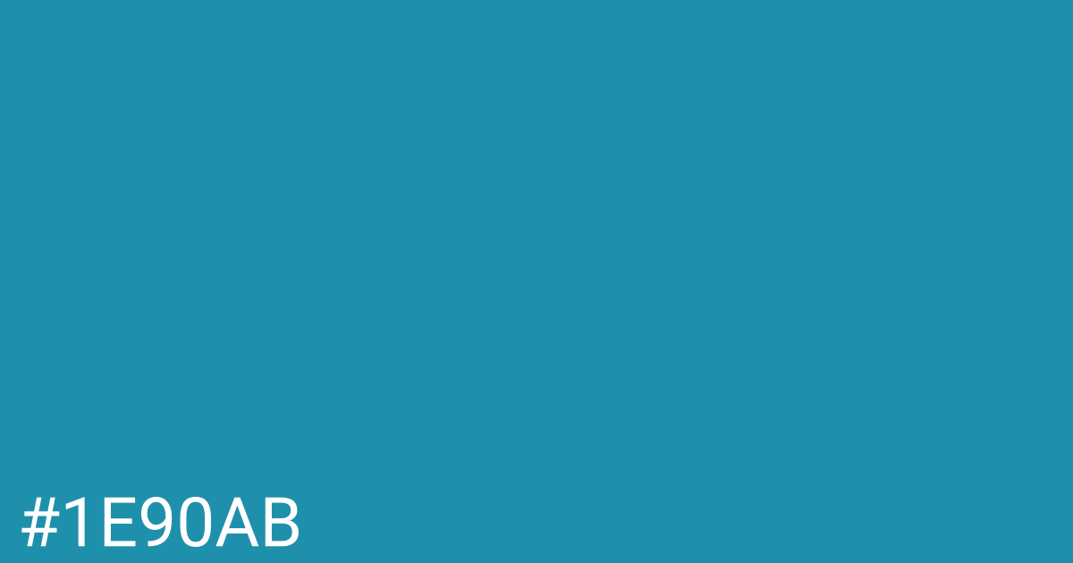 Hex color #1e90ab graphic