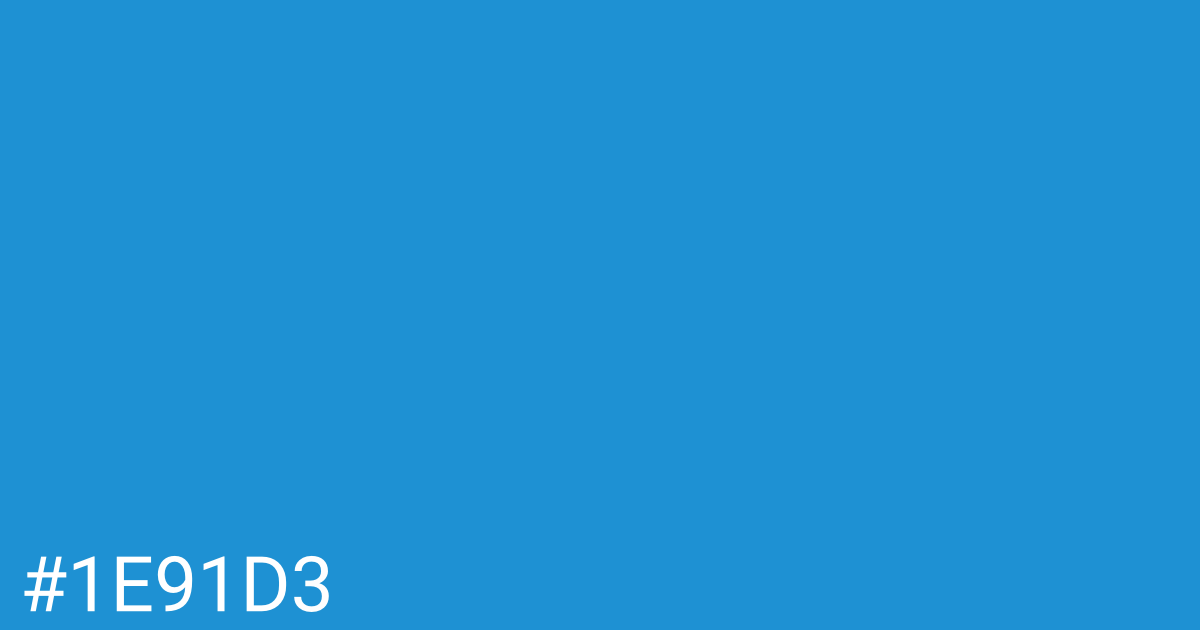 Hex color #1e91d3 graphic