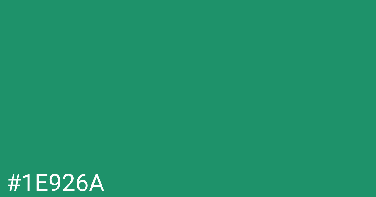 Hex color #1e926a graphic