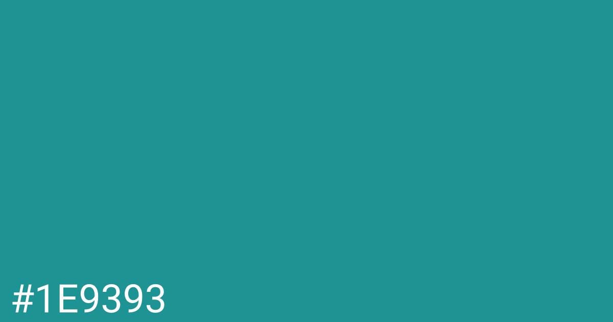 Hex color #1e9393 graphic