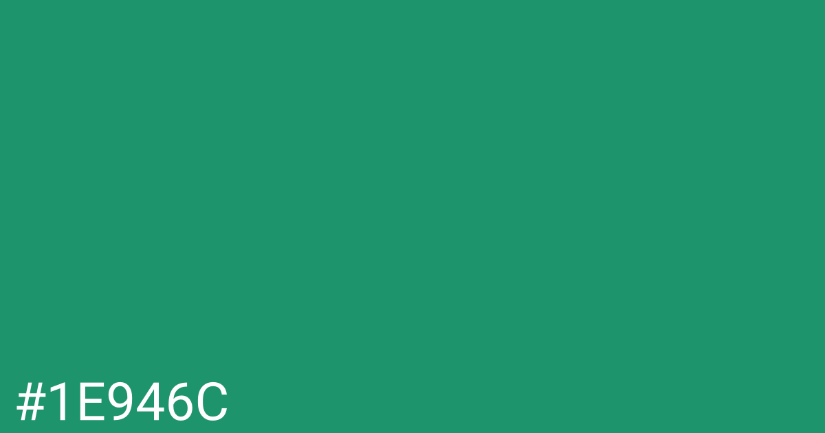 Hex color #1e946c graphic