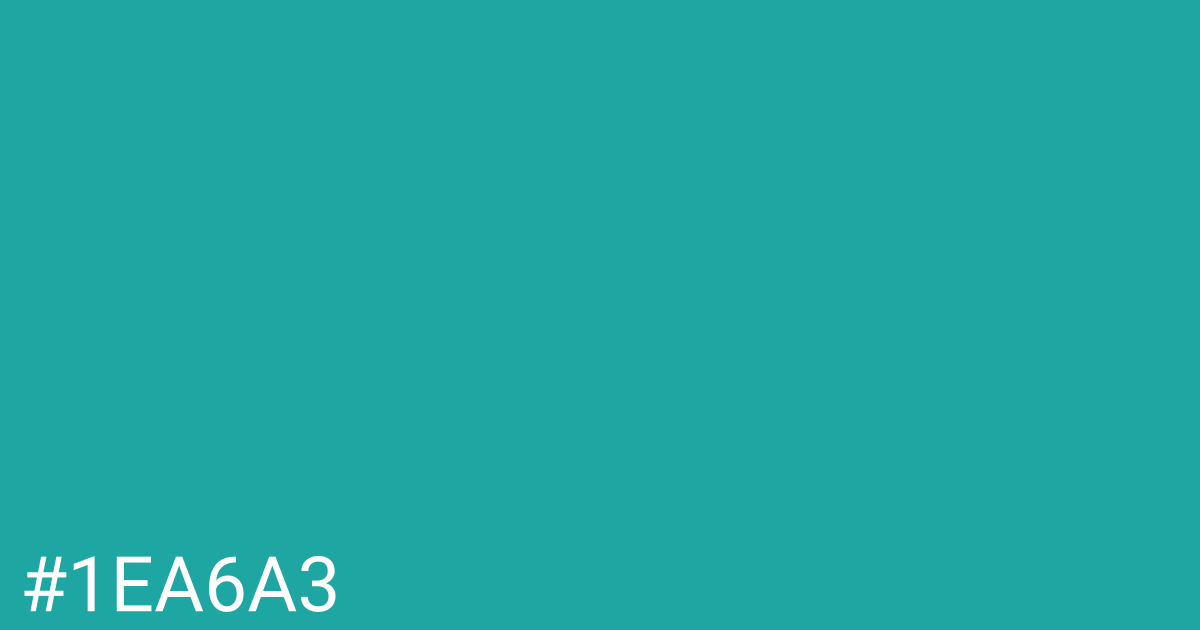 Hex color #1ea6a3 graphic