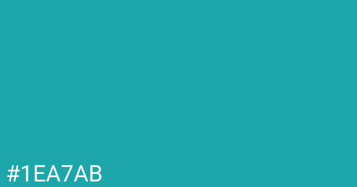 Hex color #1ea7ab graphic