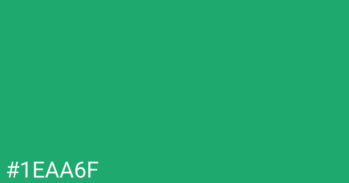 Hex color #1eaa6f graphic