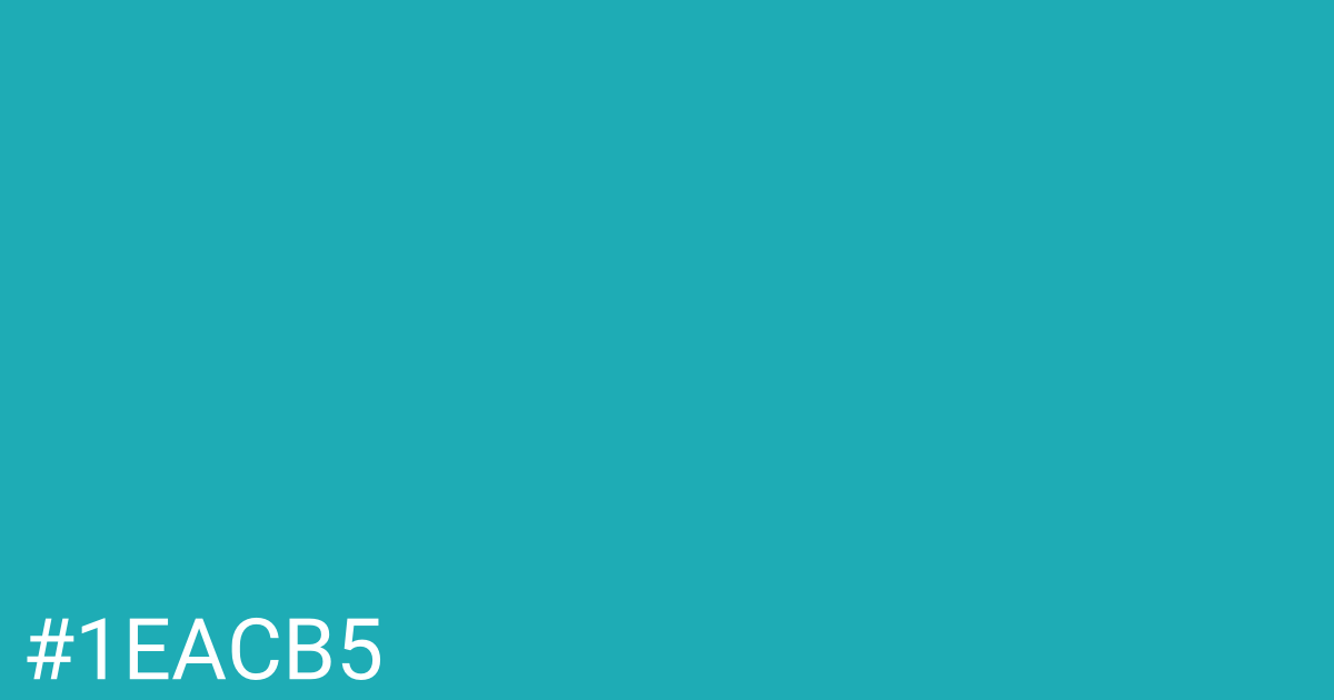 Hex color #1eacb5 graphic