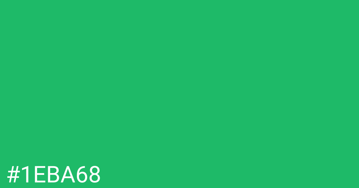 Hex color #1eba68 graphic