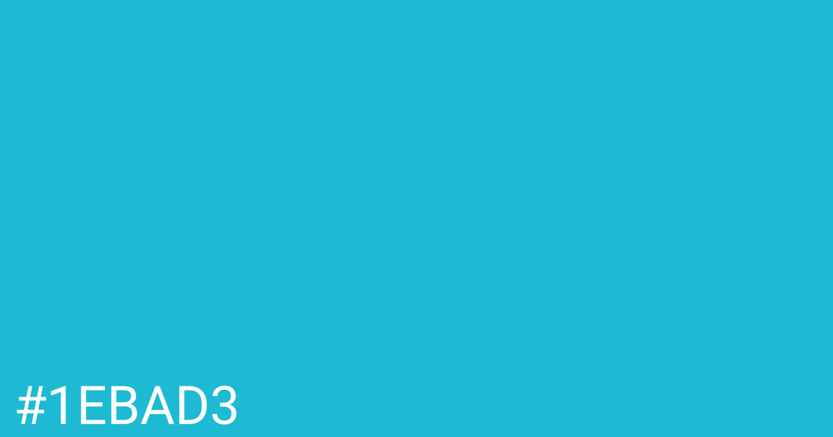 Hex color #1ebad3 graphic