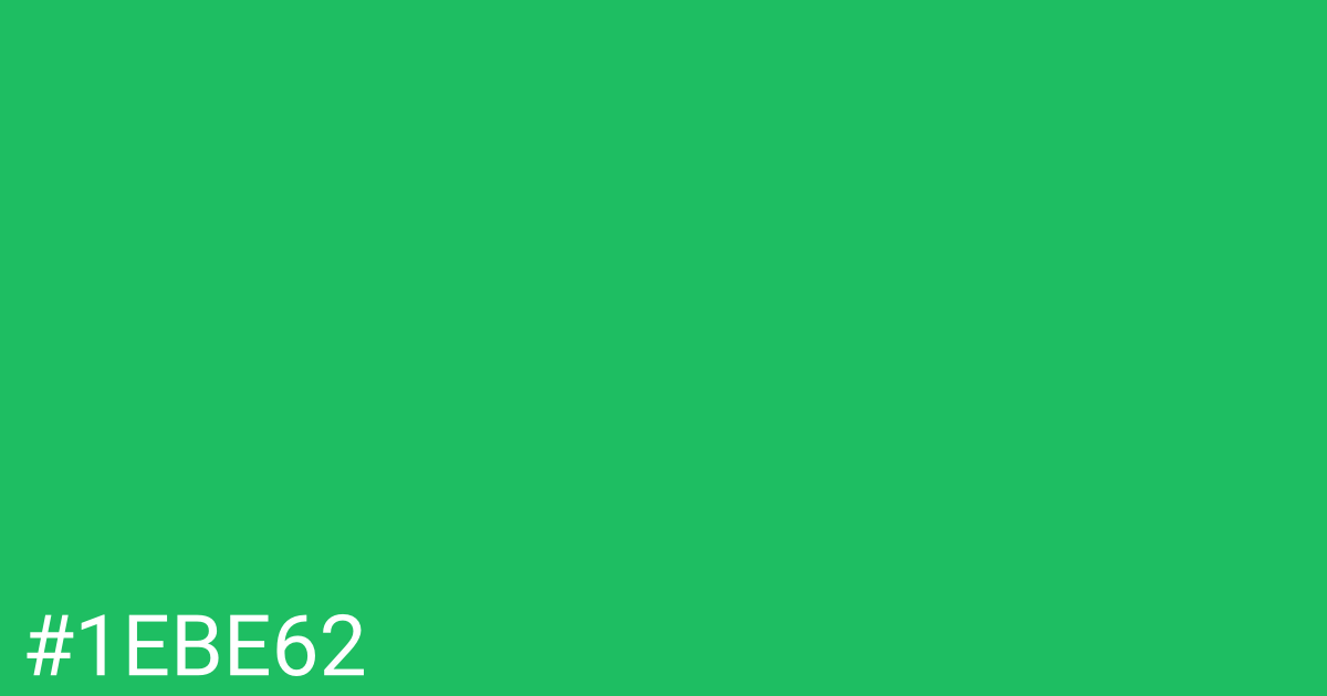 Hex color #1ebe62 graphic