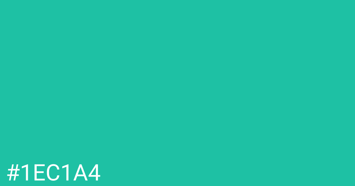 Hex color #1ec1a4 graphic