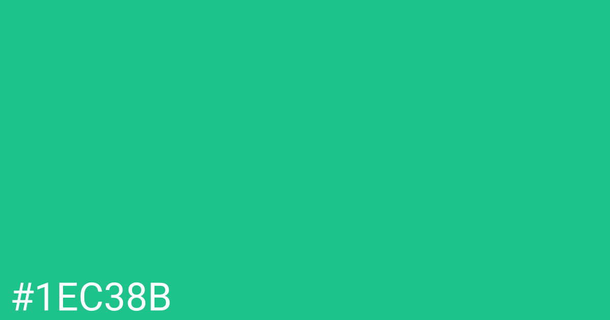 Hex color #1ec38b graphic