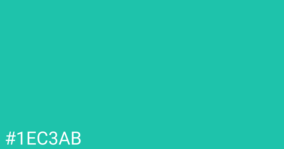 Hex color #1ec3ab graphic