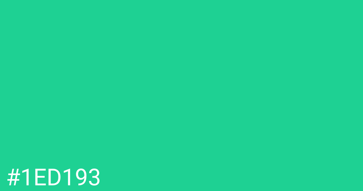 Hex color #1ed193 graphic