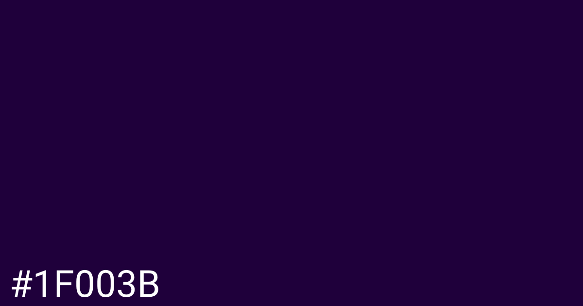 Hex color #1f003b graphic