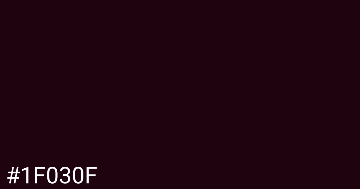Hex color #1f030f graphic
