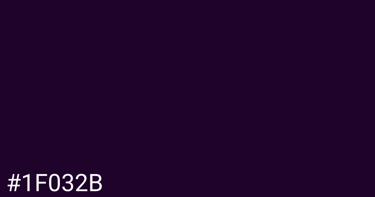 Hex color #1f032b graphic